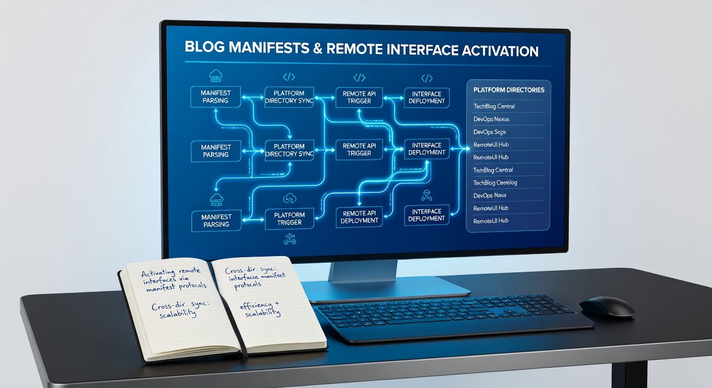 Flowchart of manifest-driven remote interface activation across directories