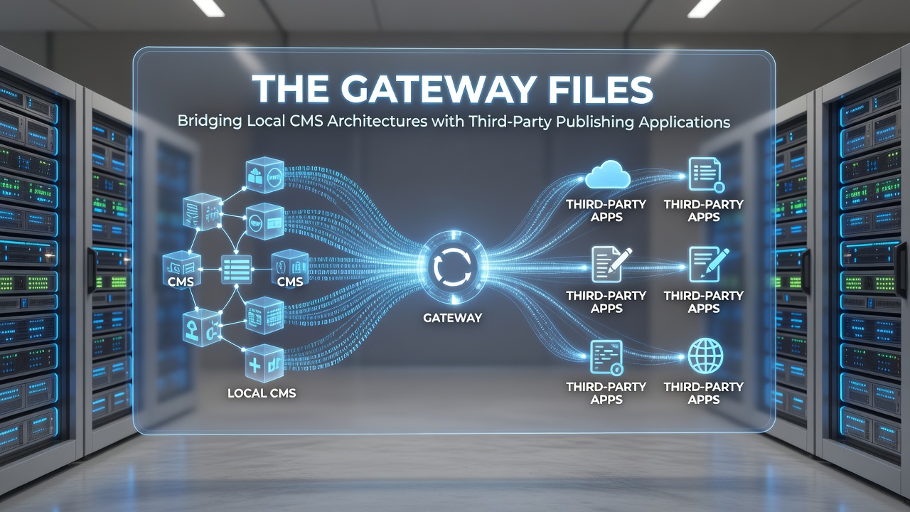 Example of a gateway file structure mapped within a CMS directory layout