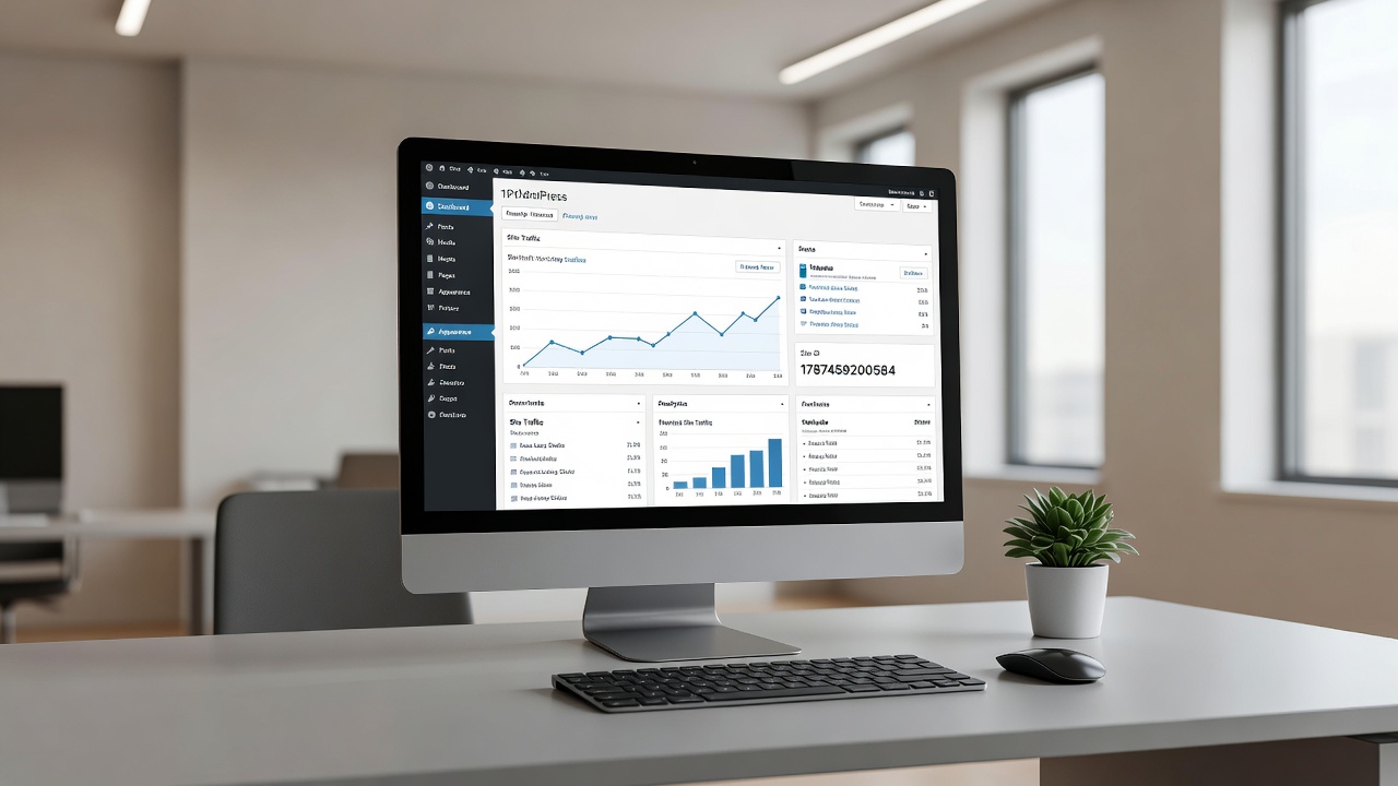 WordPress dashboard view showing plugin list and update notifications for site 1787459200584